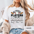 Personalized "My Favorite Players Call Me Mama" Baseball T-Shirt, Custom Kids Names Game Day Shirt