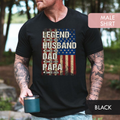 Personalized "Legend Husband Dad Papa" US Flag Tee